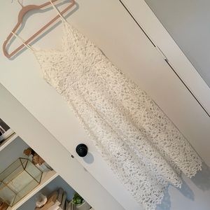 ASTR the Label- LACE A LINE MIDI DRESS, White